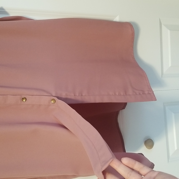Live 4 Truth Mauve Pink Blouse with Mesh Floral Detail sz 3X - Picture 5 of 10